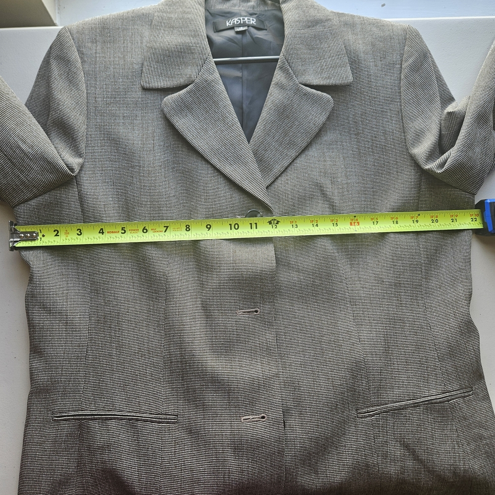 Kasper Women's Size 18 Gray Skirt Set Faux Pockets - Picture 9 of 16